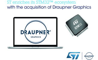 意法半導體收購Draupner Graphics 強化嵌入式圖形界面軟件實力，引領人機交互新紀元